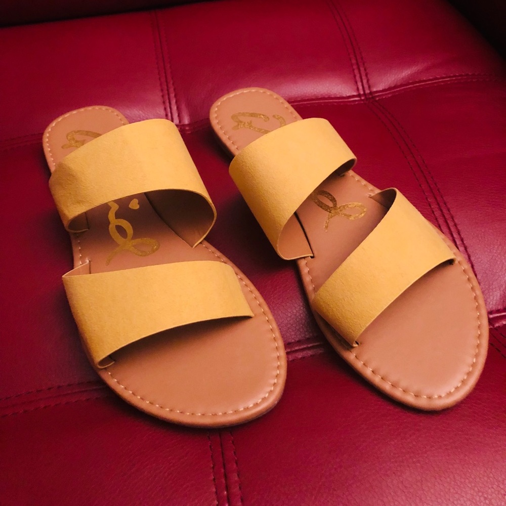 YELLOW OH SO COMFORTABLE SLIP ON- Sandals - Picture 3 of 3